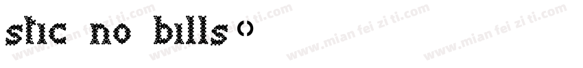 stic no bills字体转换